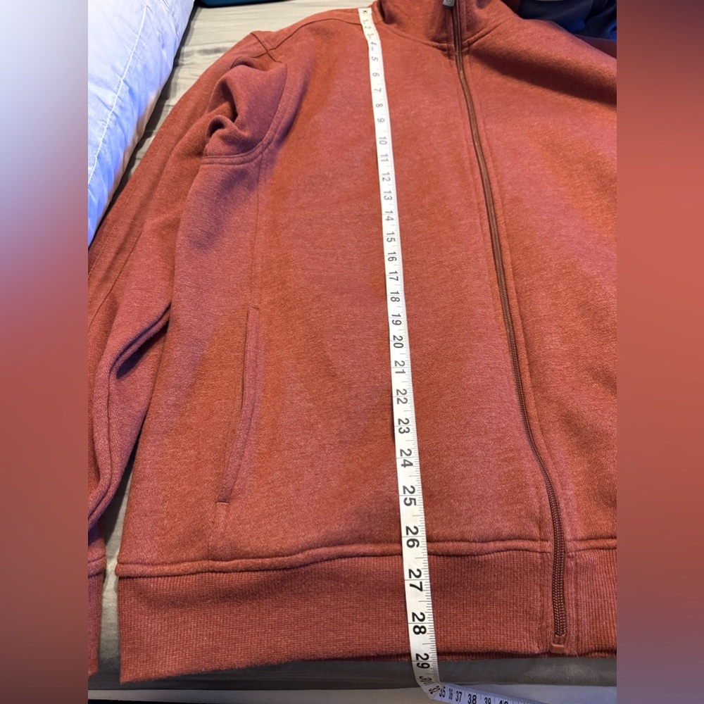 Arrow USA 1851 Men's Full Zip Sweatshirt Cotton Blend Rust Color Size L Like New - Picture 12 of 13